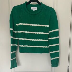 La Ligne “Mini Marin” Green and White Striped Sweater, size S